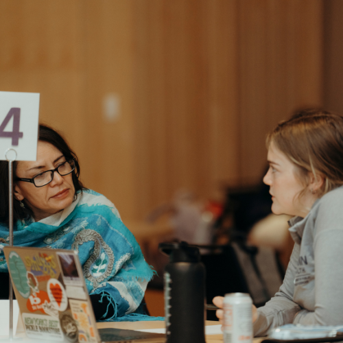 Matye Restrepo mentoring student