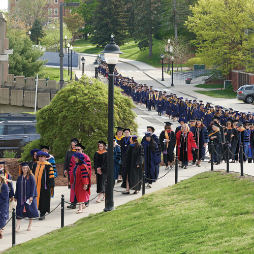 picture of graduating students at Storrs Campus